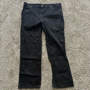 Wrangler Men's 42x30 Faded Black Denim Jeans Relaxed Fit
